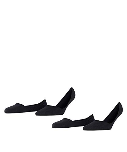 ESPRIT Damen Füßlinge Cotton Invisible 2-Pack W IN Baumwolle unsichtbar einfarbig 2 Paar, Schwarz (Black 3000), 35-38 von ESPRIT