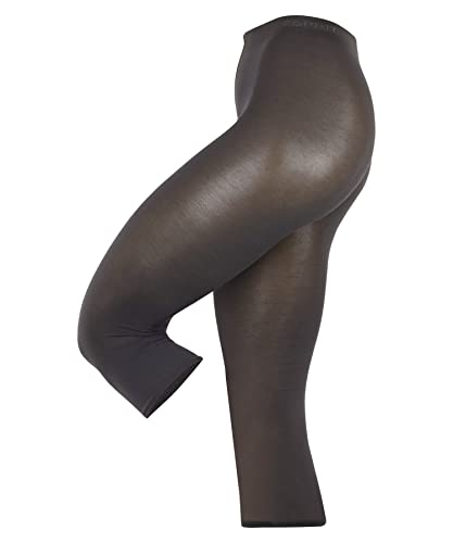 ESPRIT Damen Leggings Cotton Capri W LE blickdicht einfarbig 1 Stück, Grau (Stone Grey 3988), 36-38 von ESPRIT