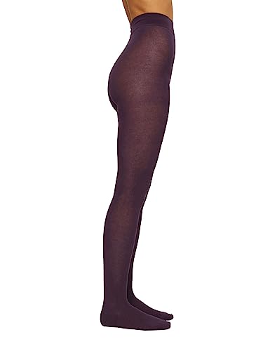 ESPRIT Damen Strumpfhose Cotton Feeling, Baumwolle, 1 Stück, Lila (Plumberry 8722), 40-42 von FALKE