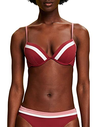 ESPRIT Damen Tayrona Beach Rcs Pad.plunge Bikini, Dark Red, 42/85 A von ESPRIT