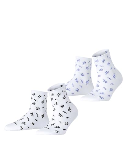 ESPRIT Damen Socken Twig W Sso Baumwolle gemustert 2 Paar, Mehrfarbig Weiß 0030, 35-38 von ESPRIT