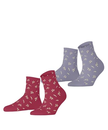 ESPRIT Damen Socken Twig W Sso Baumwolle gemustert 2 Paar, Mehrfarbig Lilac Pink 0070, 39-42 von ESPRIT