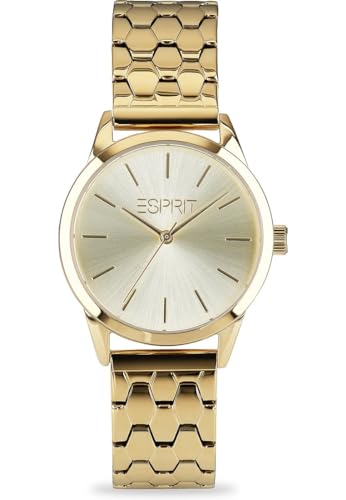 ESPRIT Damen-Uhren Analog Quarz One Size Gelbgold 32025983 von ESPRIT