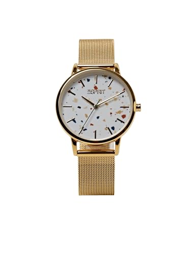 ESPRIT Damen-Uhren Analog Quarz One Size Gelbgold 32025984 von ESPRIT