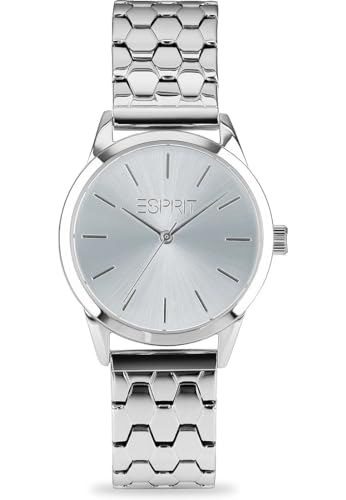 ESPRIT Damen-Uhren Analog Quarz One Size Silber 32025983 von ESPRIT
