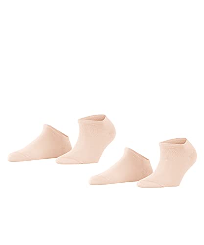ESPRIT Damen Sneakersocken Uni 2-Pack W SN Baumwolle kurz einfarbig 2 Paar, Rosa (Orchid 8985), 39-42 von ESPRIT