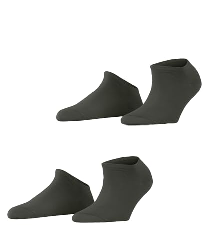 ESPRIT Damen Sneakersocken Uni Multipack W Sn Baumwolle kurz einfarbig 2 Paar, Grün Thymian 7821, 39-42 von ESPRIT