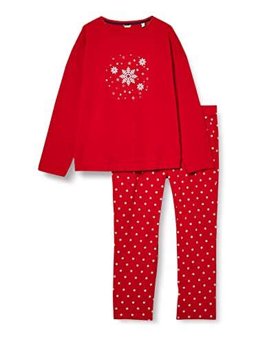 ESPRIT Damen X-mas Nw Sus Pyjama L-slv Pyjamaset, Dark Red, 36 von ESPRIT