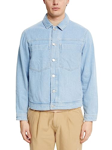 ESPRIT Herren 013EE2G307 Jacke, 903/Blue Light Wash, XL von ESPRIT