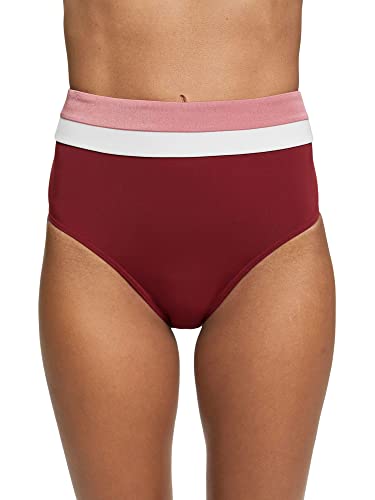 ESPRIT Damen Tayrona Beach Rcshigh.w.brief Bikini-Unterteile, Dark Red, 36 von ESPRIT