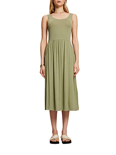 ESPRIT Damen 063EE1E310 Kleid, 345/LIGHT Khaki, XXL von ESPRIT