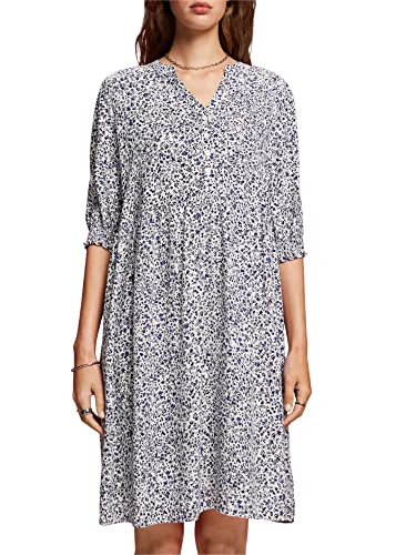 ESPRIT Damen 053EE1E307 Kleid, 102/WHITE 3, 40 von ESPRIT