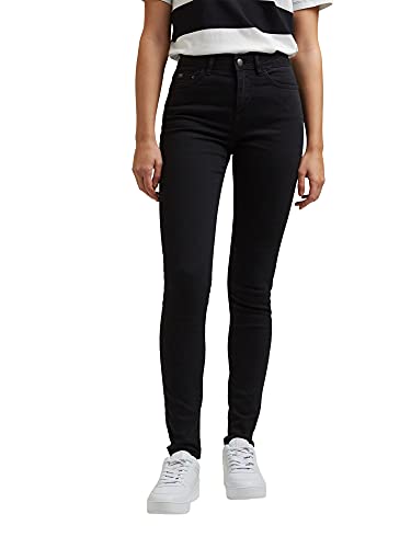 ESPRIT EDC by, Medium Rise Skinny, Damen Jeans Stretchdenim Black D 36 W 27 L 30 von ESPRIT