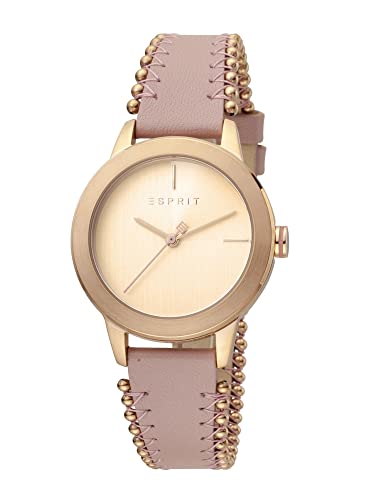ESPRIT ES1L105L0055 Bloom Perls Uhr Damenuhr Lederarmband Rosa von ESPRIT