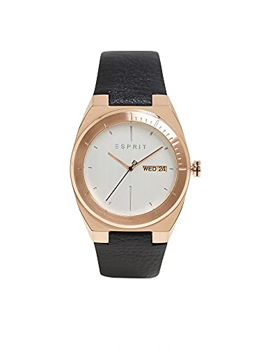 ESPRIT Edelstahl-Uhr mit Leder-Armband von ESPRIT