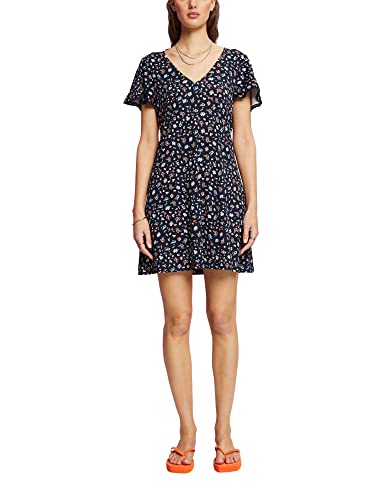 ESPRIT Damen 043EE1E323 Kleid, 408/DARK Blue 4, XS von ESPRIT