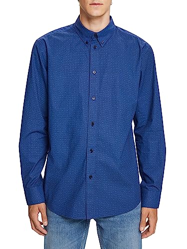 ESPRIT Gemustertes Button-Down-Hemd, 100 % Baumwolle von ESPRIT