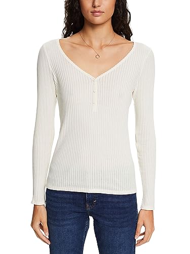 ESPRIT Gemustertes Pointelle-Longsleeve aus Jersey von ESPRIT