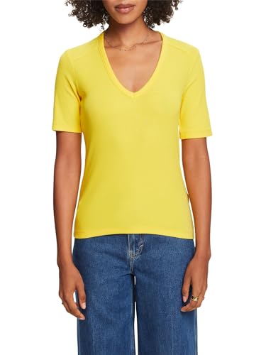 ESPRIT Damen 034ee1k307 T-Shirt, 750/Yellow, X-Large von ESPRIT