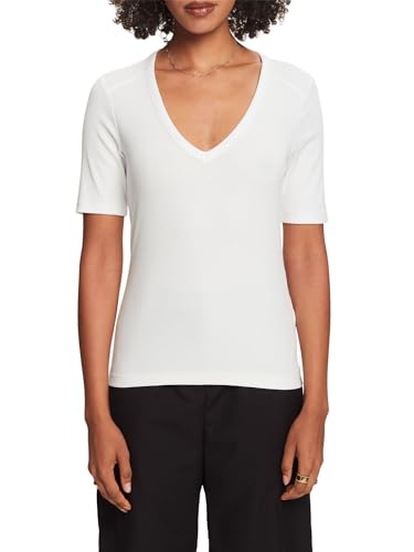 ESPRIT Damen 034ee1k307 T-Shirt, 110/Off White, X-Large von ESPRIT