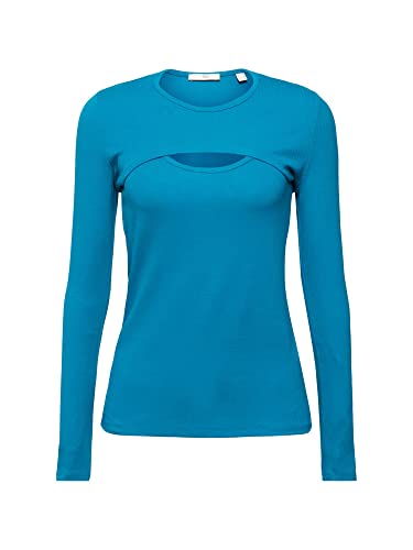 ESPRIT Damen 092CC1K319 T-Shirt, 455/TEAL Blue, L von ESPRIT