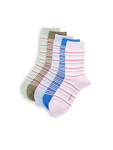 Esprit Unisex Kinder Multi Stripe 5-Pack Socken Nachhaltige Biologische Baumwolle dünn gemustert 5 Paar von ESPRIT