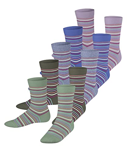 Esprit Unisex Kinder Socken Multi Stripe 5-Pack, Nachhaltige Biologische Baumwolle, 5 Paar, Mehrfarbig (Sortiment 20), 31-34 von ESPRIT