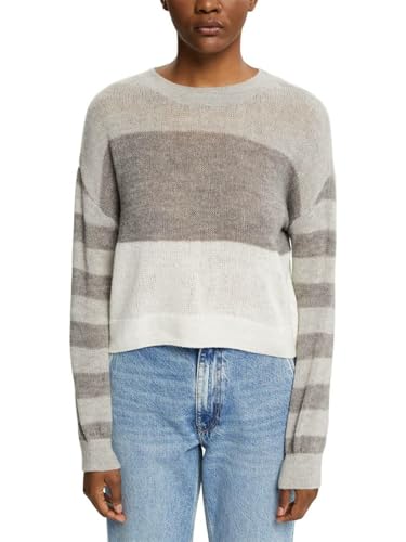 ESPRIT Damen 082ee1i309 Pullover, Light Grey, M EU von ESPRIT