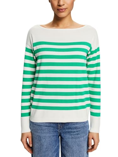 ESPRIT Gestreiftes Baumwoll-Sweatshirt mit Bootausschnitt von ESPRIT