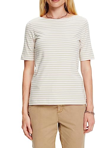 ESPRIT Gestreiftes Baumwoll-T-Shirt mit U-Boot-Ausschnitt von ESPRIT