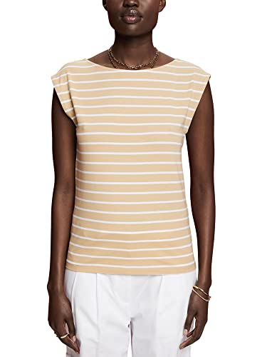 ESPRIT Damen 023ee1k345 T-Shirt, 287/Sand 3, XXL von ESPRIT