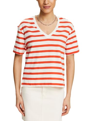 ESPRIT Gestreiftes T-Shirt mit V-Ausschnitt von ESPRIT