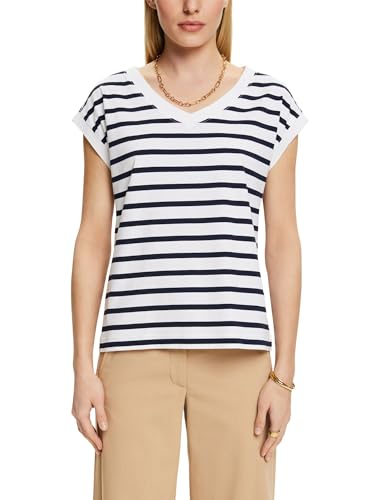 ESPRIT Damen 044ee1k312 T-Shirt, 102/White 3, X-Small von ESPRIT