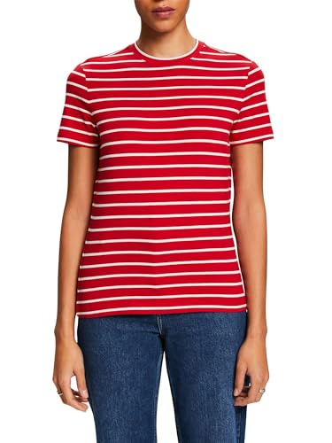 ESPRIT Damen 014ee1k304 T-Shirt, 612/Dark Red 3, Small von ESPRIT