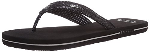 ESPRIT Glitter Thongs, Damen Zehentrenner, Schwarz (001 black), 38 EU von ESPRIT