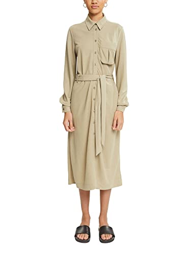 ESPRIT Damen Kleid 072ee1e301, Pale Khaki, M von ESPRIT