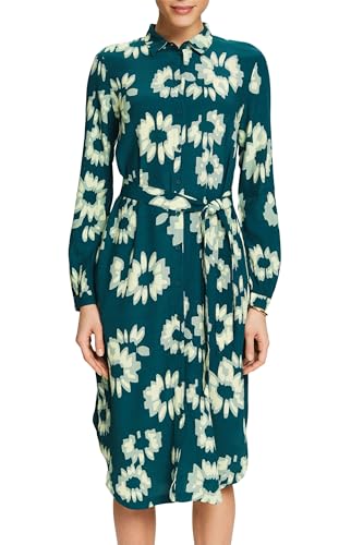 ESPRIT Damen 014ee1e310 Kleid, Dark Teal Green, 38 EU von ESPRIT