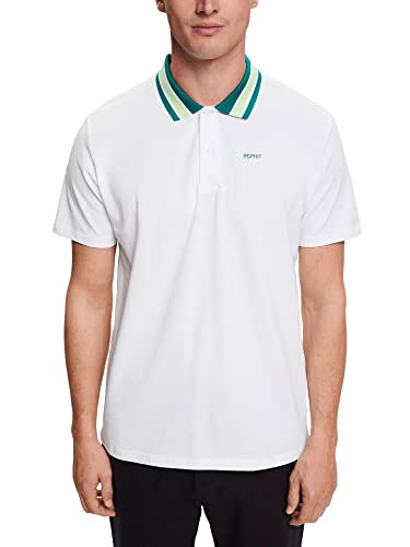 ESPRIT Herren 033ee2k313 Polohemd, 102/White 3, L von ESPRIT