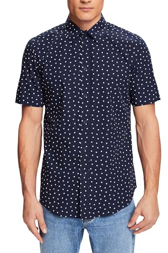 ESPRIT Herren 044ee2f321 Hemd, 400/Navy, X-Small von ESPRIT