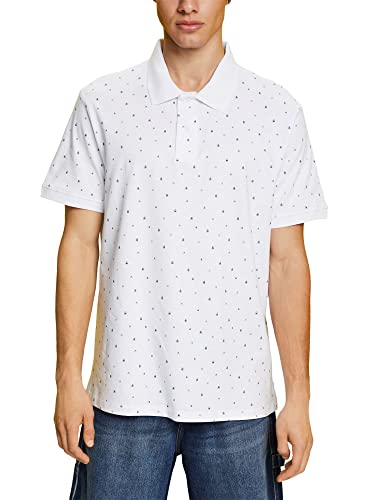 ESPRIT Herren 063CC2K309 Polohemd, 100/WHITE, M von ESPRIT