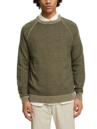 ESPRIT Herren 072CC2I305 Pullover, 356/DARK Khaki 2, XS von ESPRIT