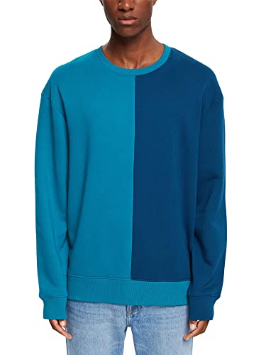 ESPRIT Herren 092CC2J308 Sweatshirt, 455/TEAL Blue, S von ESPRIT