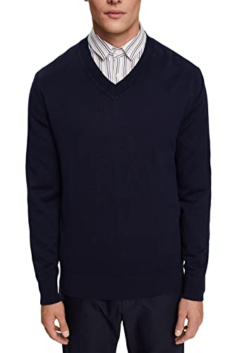 ESPRIT Herren 102EO2I309 Pullover, 400/NAVY, S von ESPRIT