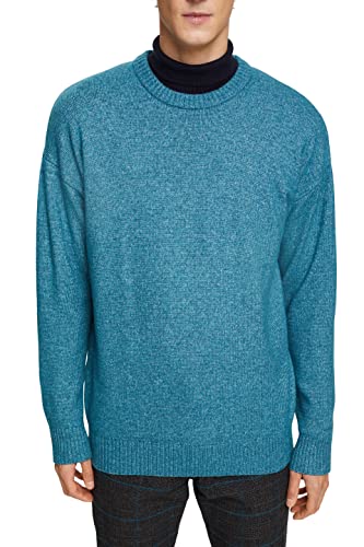 ESPRIT Herren 112EE2I305 Pullover, 460/DARK Turquoise, L von ESPRIT