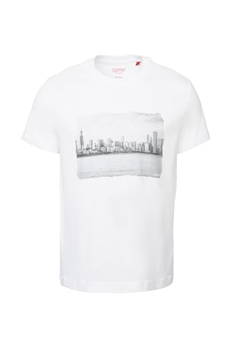 ESPRIT Herren 113EE2K316 T-Shirt, 100/WHITE, XL von ESPRIT
