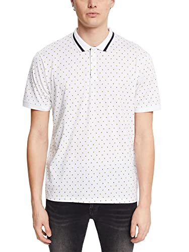 ESPRIT Herren 122EE2K301 Polohemd, 113/OFF White 4, XL von ESPRIT