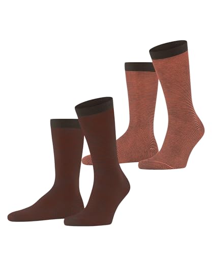 ESPRIT Herren Socken Allover Stripe Multipack M So Baumwolle gemustert 2 Paar, Mehrfarbig Brown Mix 0070, 43-46 von ESPRIT