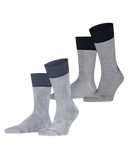 ESPRIT Herren Allover Stripe 2-Pack M SO Baumwolle Gemustert 2 Paar Socken, Mehrfarbig (Sortiment 0120), 39-42 (2er Pack) von ESPRIT