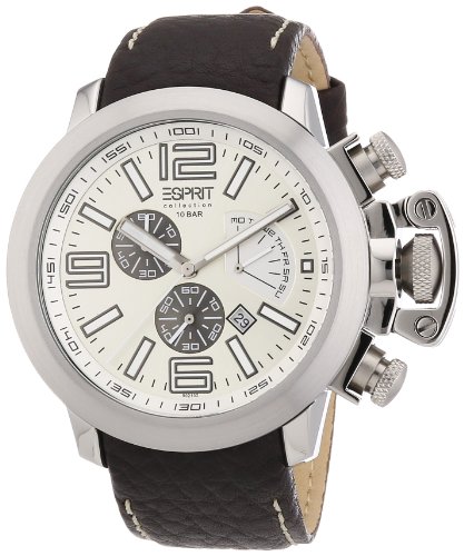 ESPRIT Herren-Armbanduhr Chronograph Leder EL900211002 von ESPRIT