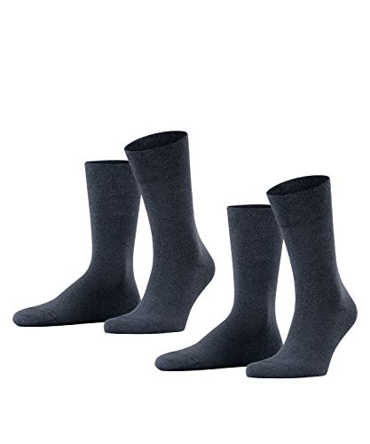 ESPRIT Herren Socken Basic Easy 2-Pack M SO Baumwolle einfarbig 2 Paar, Blau (Navy Melange 6127), 43-46 von ESPRIT